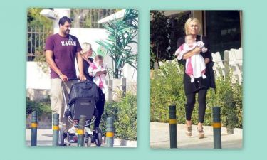 Μανιάνι – Γιαννούλης: H πρώτη βόλτα με το μωρό τους