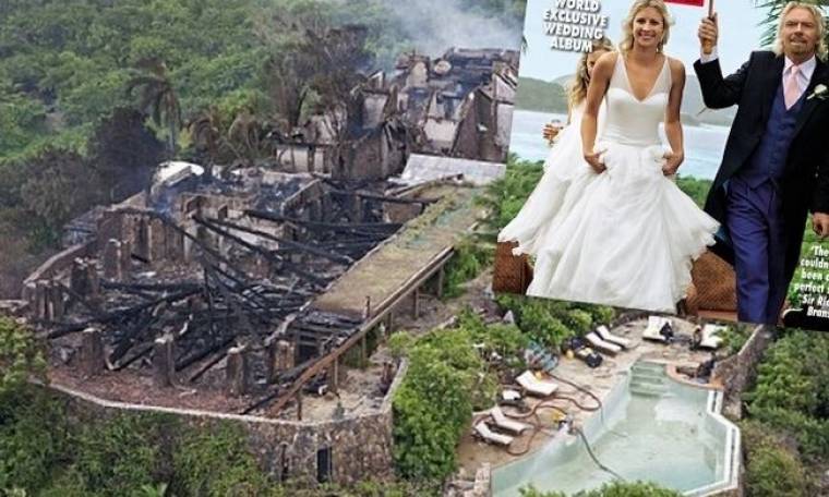 Richard Branson: Πάντρεψε τη κόρη του στα συντρίμμια της βίλας του που κάηκε