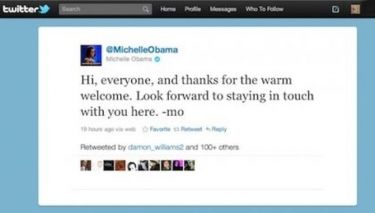 Το πρώτο tweet της Michelle Obama