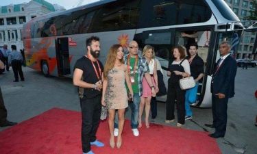 Eurovision 2012: Ελευθερία Ελευθερίου: Δείτε την σέξι εμφάνιση της στο welcome party στο Μπακού