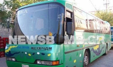 Χίος: Αυτό είναι το λεωφορείο που έπεσε στη χαράδρα