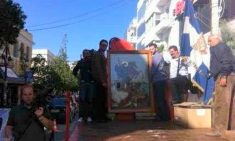 Κρήτη: Περιφέρουν την εικόνα του Αγίου Δημητρίου με φορτηγό