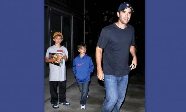 Pete Sampras: Με τους γιους του στον αγώνα των Lakers