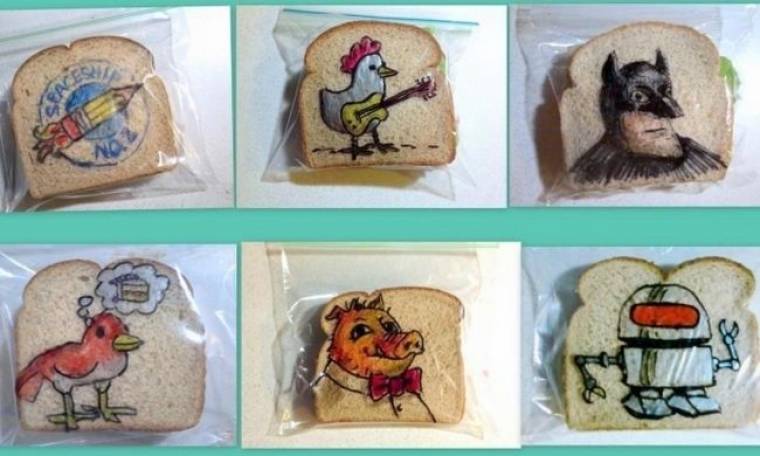 Ο απίθανος μπαμπάς που εδώ και 5 χρόνια ζωγραφίζει κάθε μέρα τα σακουλάκια των sandwich των παιδιών του!
