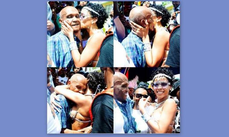 Tα συγκινητικά λόγια και τα τρυφερά φιλιά της Rihanna στον παππού της!