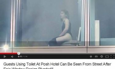 Δημοφιλές ξενοδοχείο έβαλε τις τουαλέτες μπροστά σε παράθυρα! (βίντεο)