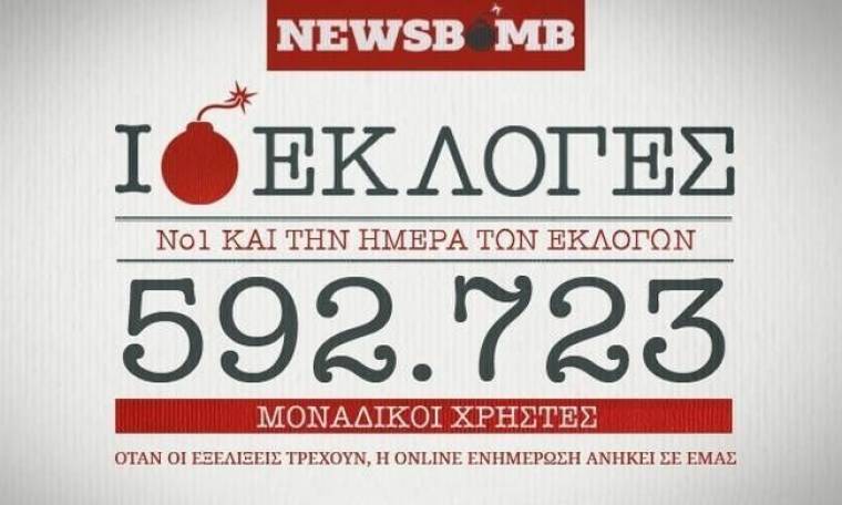 Το Newsbomb.gr κορυφαίο και… αυτοδύναμο την ημέρα των εκλογών!