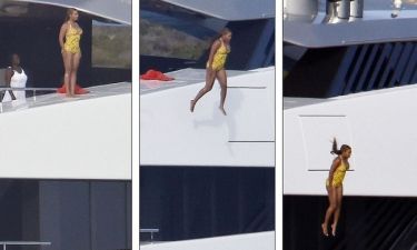 Η τολμηρή Beyonce! Βουτάει στην θάλασσα από το τρίτο κατάστρωμα του σκάφους