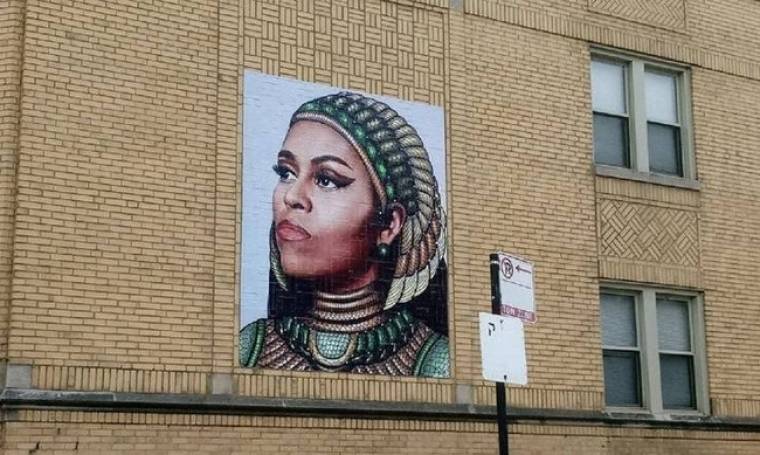Μια τοιχογραφία της Μισέλ Ομπάμα έχει «ξεσηκώσει» το Σικάγο (pics)