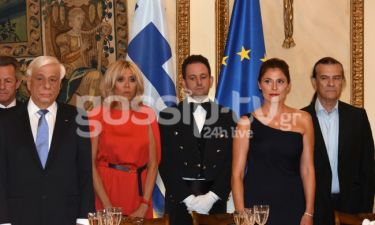 Το δείπνο στο Προεδρικό Μέγαρο προς τιμήν του ζεύγους Macron