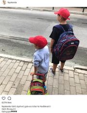 Φαίη Σκορδά: Πρώτη ημέρα στο σχολείο για τους γιους της 