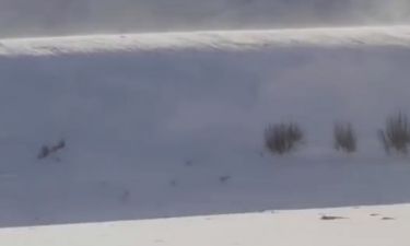 Γυναίκα «έπιασε» στην κάμερά της το πιο σπάνιο τσουνάμι χιονιού που έχει καταγραφεί ποτέ (video)