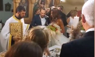 Σάγια – Θοδωρής Παπαντώνης: Οι πρώτες εικόνες από τον γάμο τους στη Λευκάδα