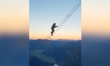 Αυστρία: H τρομακτική σκάλα που ενώνει δύο βουνά και μόνο... οι γενναίοι περνούν! (vid)