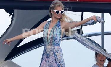 Paris Hilton: Το γύρισμα σε υπερπολυτελές γιοτ στη Μύκονο, οι selfies και οι πόζες (photos)