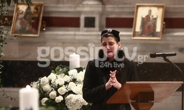 Κηδεία Κώστα Βουτσά: Λύγισε στον επικήδειο λόγο η κόρη του, Νικολέτα (Video)