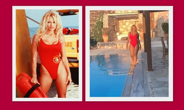Ποια Pamela Anderson! Η Χριστίνα Παππά κόβει ανάσες με το κόκκινο μαγιό της