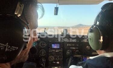 Γιώργος Αγγελόπουλος: Κι όμως! Πήγε στην Πάρο με ιδιωτικό αεροσκάφος (Pics)