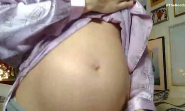 Μπαίνει στον 9ο μήνα της εγκυμοσύνης της και έδειξε on air τη φουσκωμένη κοιλίτσα της!