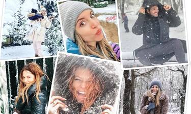 Οι Έλληνες Celebrities ποζάρουν στα λευκά και παίζουν με το χιόνι!