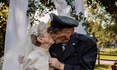 Το ηλικιωμένο ζευγάρι που έγινε viral με τις φωτό του, 77 χρόνια μετά τον γάμο του!