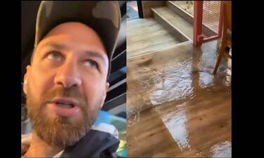 Κακοκαιρία «Μπάλλος»: Κώστας Αναγνωστόπουλος: Πλημμύρισε το μαγαζί του από τη βροχή! (Video)