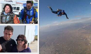 Απίστευτο: Η 66χρονη μητέρα του Σάββα Πούμπουρα έκανε ελεύθερη πτώση από τα 10.000 πόδια! (video)