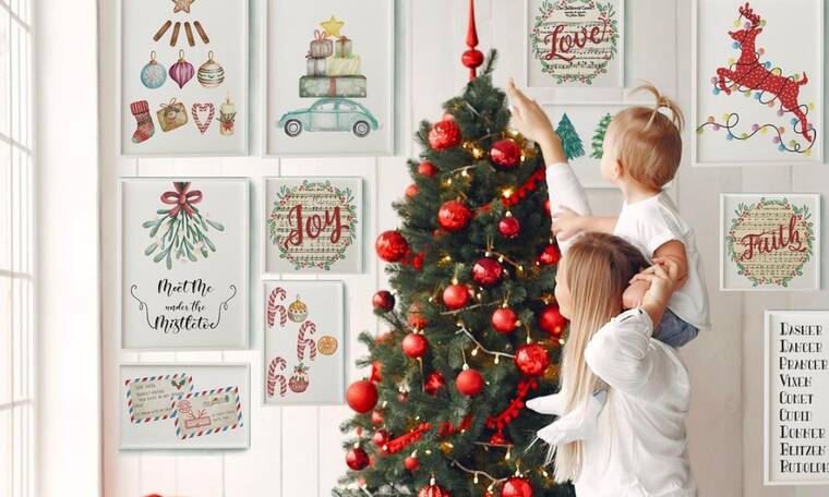 Χριστουγεννιάτικη διακόσμηση τοίχων: Ιδέες για να στολίσετε όλο το σπίτι