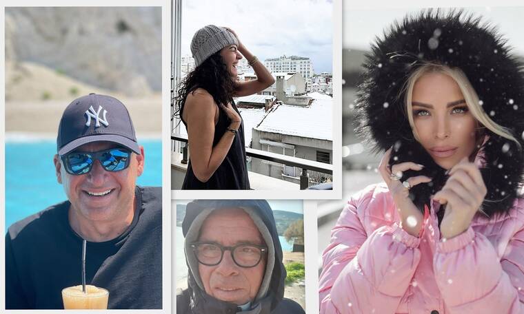 Oι celebrities φωτογραφίζουν χιονισμένα τοπία και ο Λιάγκας κάνει μπάνιο στη θάλασσα! (video)