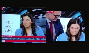 «Πάγωσαν» στον «αέρα»! Γερμανίδα δημοσιογράφος κατέρρευσε κατά τη διάρκεια της εκπομπής
