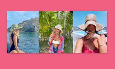 Καλοκαίρι και καπέλα; Συνδυασμός must για παραλία και δες πώς το κάνουν οι επώνυμες Ελληνίδες