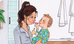 Μαμά καλλιτέχνης αποτυπώνει σε σκίτσα την καθημερινότητα με το νήπιο παιδί της